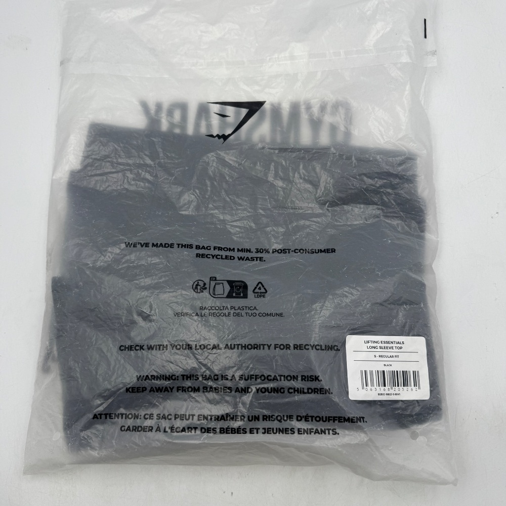 NEW Gymshark Women's Lifting Essentials Long Sleeve Top Small - Picture 4 of 6